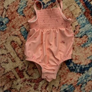 Carters Pink Floral Baby Swimsuit
